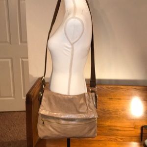 BRACIANO CREAM LEATHER CROSSBODY BAG